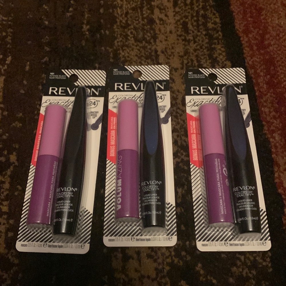 Revlon liquid liner/mascara set 101 intense black set of 3